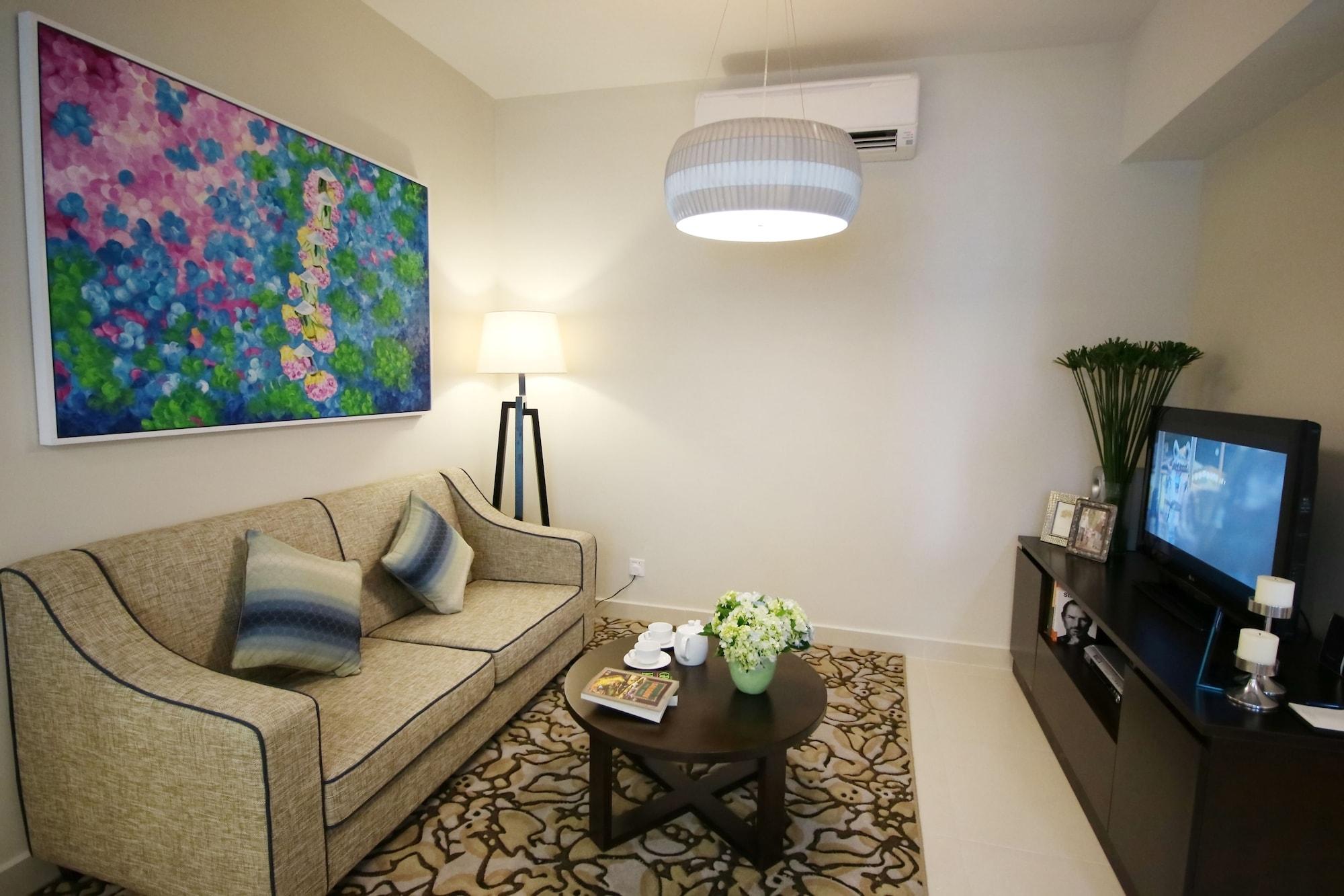 Somerset Ho Chi Minh-Byen Eksteriør billede A living room in a condominium